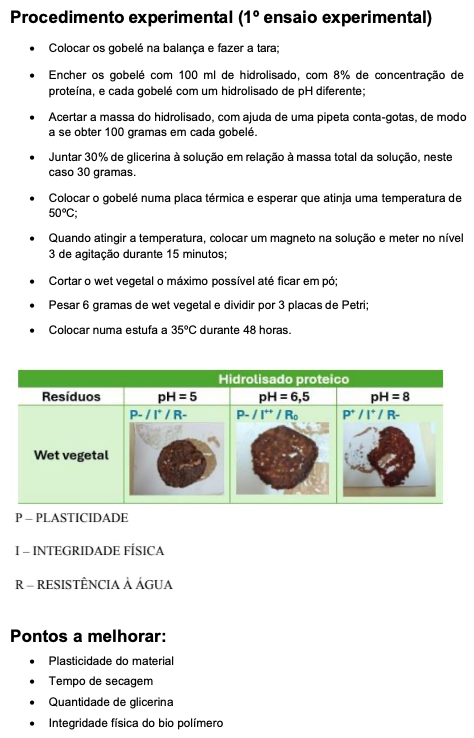 Primeiros ensaios experimentais iniciais nos laboratórios do CTIC